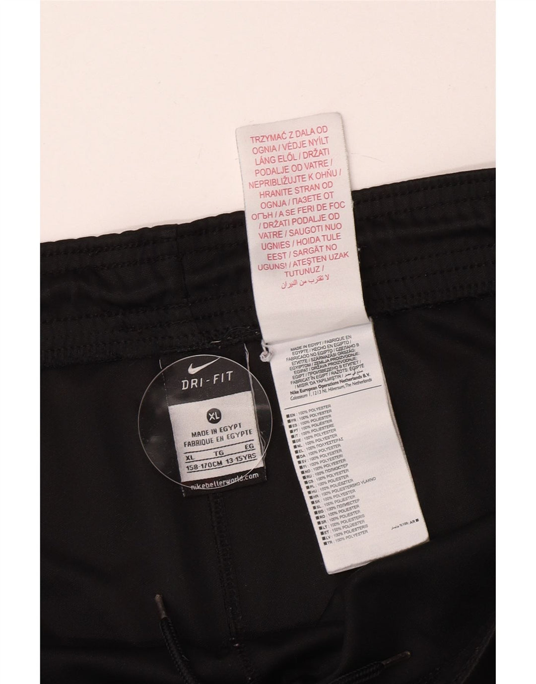 Shorts esportivos Nike Boys Dri Fit 13-14 anos XL preto poliéster