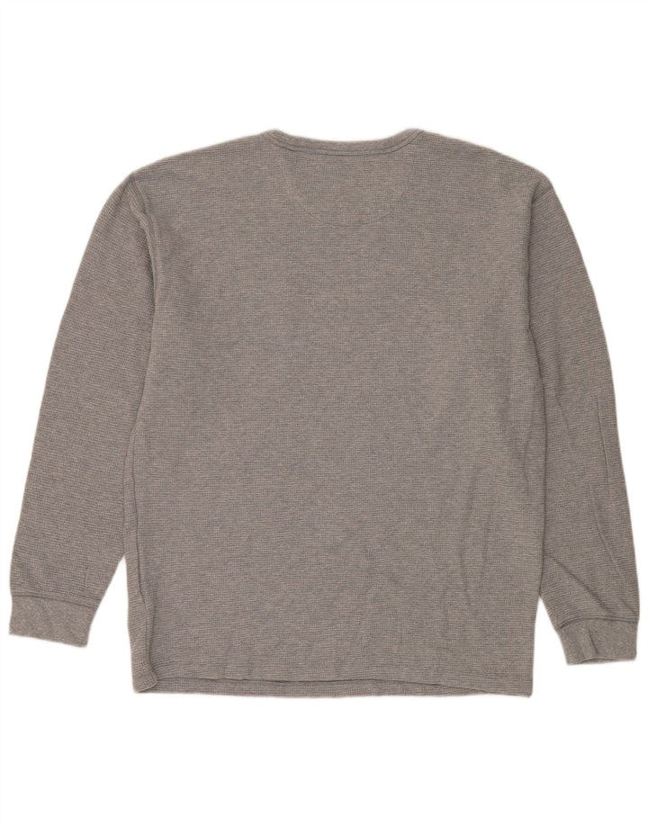 Vans Masculino Classic Fit Top Manga Longa Grande Algodão Cinza