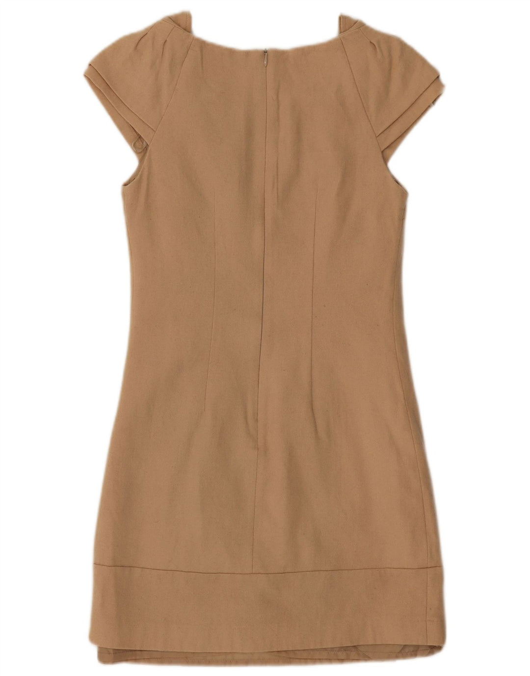 Vestido bainha feminino Oasis UK 8 pequeno lã bege
