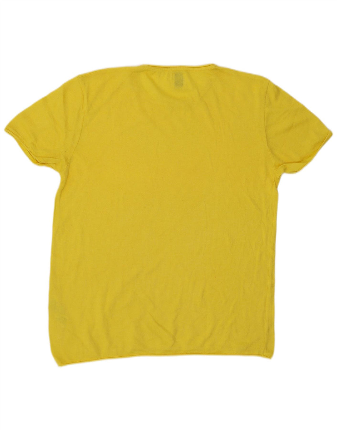 Camiseta masculina Zara Top médio algodão amarelo