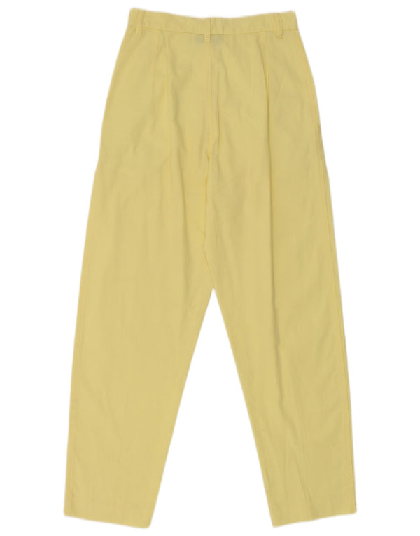 Calça casual feminina Stefanel cintura alta IT 42 médio W25 L26 amarelo
