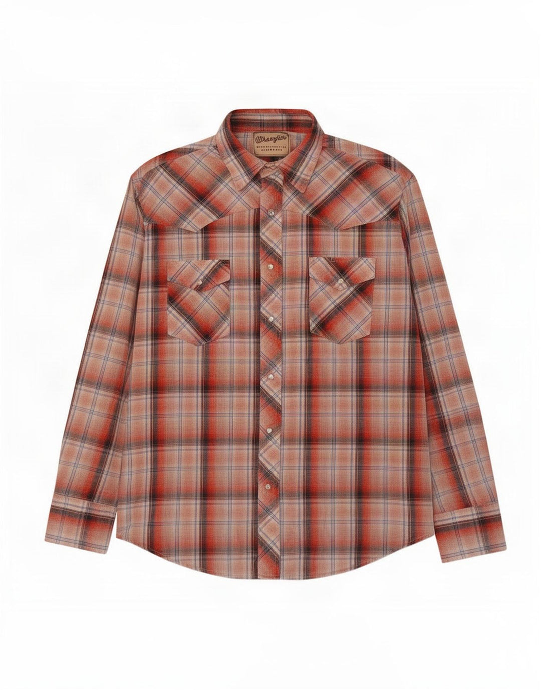 Camisa masculina de flanela Wrangler XL vermelha xadrez