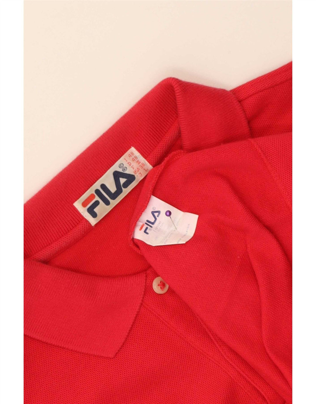Camisa polo masculina Fila IT 48 médio algodão vermelho