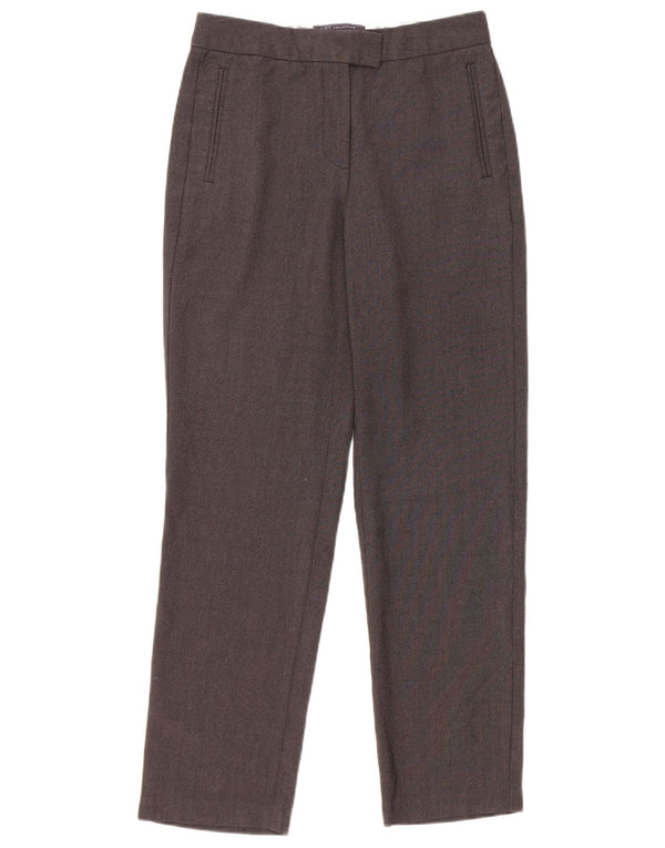 Calça feminina de terno reto Marks & Spencer Reino Unido 8 pequena W26 L28 preta