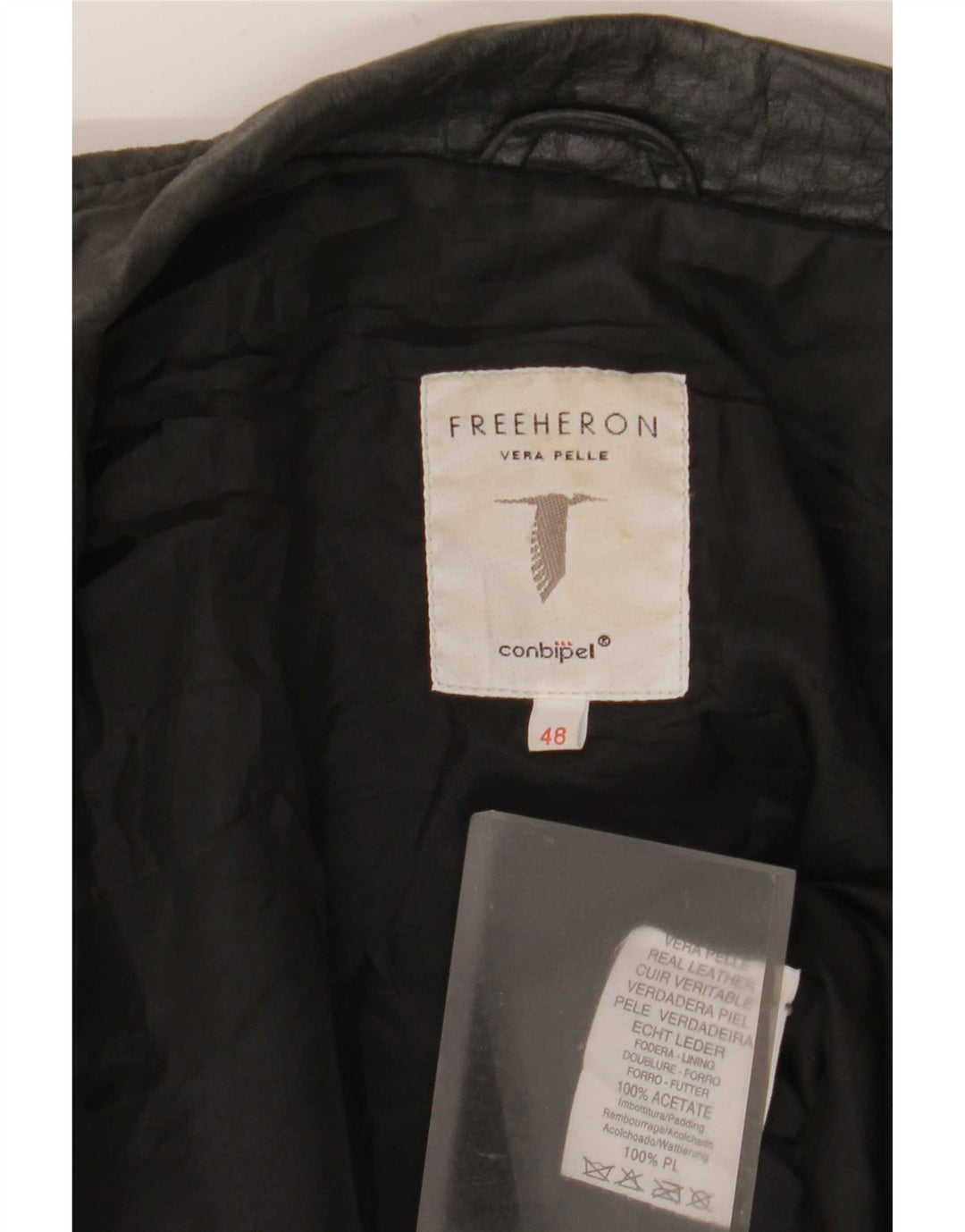 Jaqueta feminina de couro Free Heron da Conbipel IT 48 XL preta