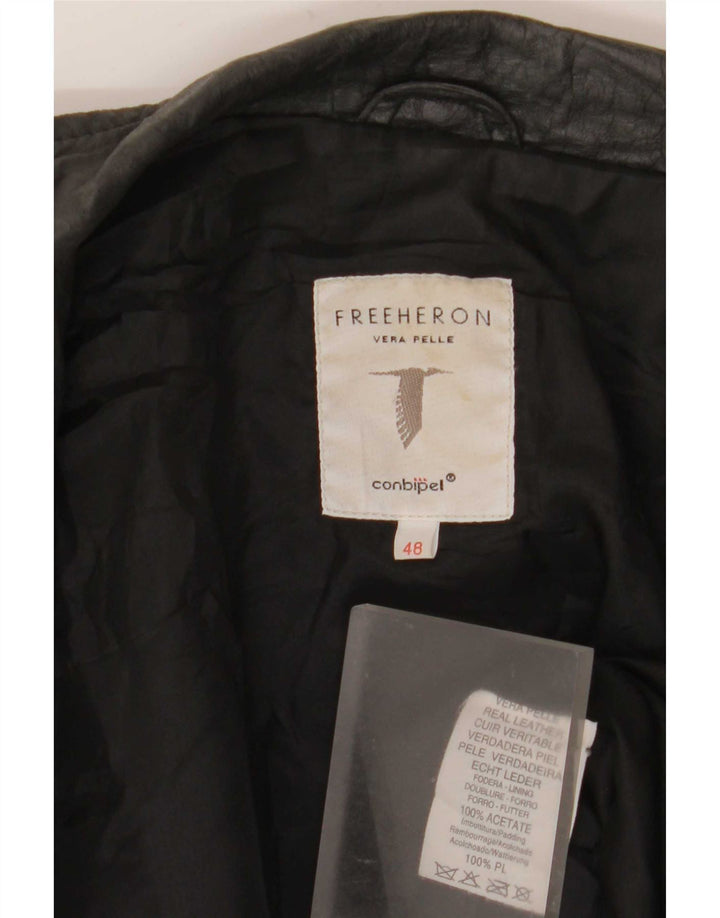 Jaqueta feminina de couro Free Heron da Conbipel IT 48 XL preta