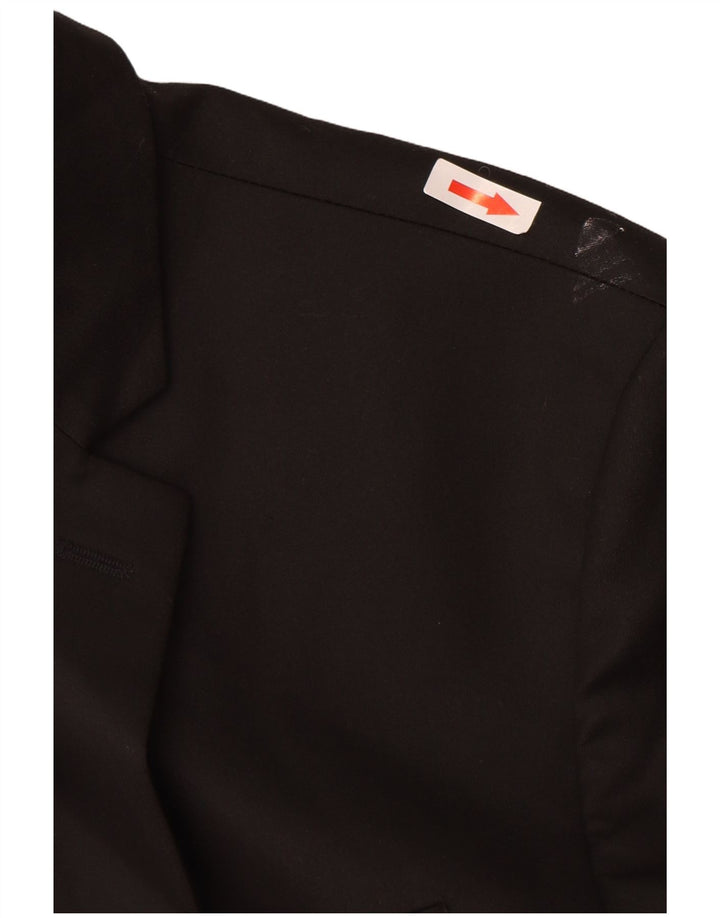 Jaqueta blazer masculina Zara com 2 botões EU 54 XL preto poliéster