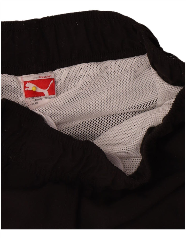 Puma Mens Graphic Sport Shorts Pequeno Poliéster Colorblock Preto