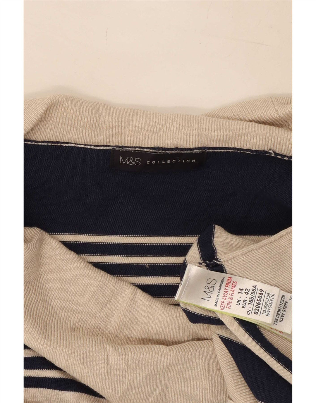 Suéter feminino Marks & Spencer com gola redonda Reino Unido 14 médio azul marinho