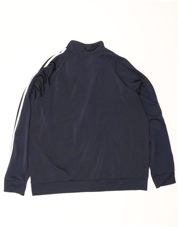 Adidas Womens Tracksuit Top Jacket UK 24/26 2XL Azul Marinho Poliéster