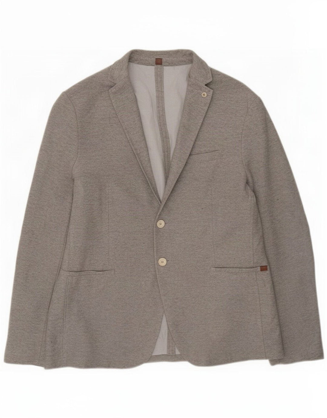 Zara Jaqueta blazer masculina de 2 botões EU 56 XL Poliéster cinza