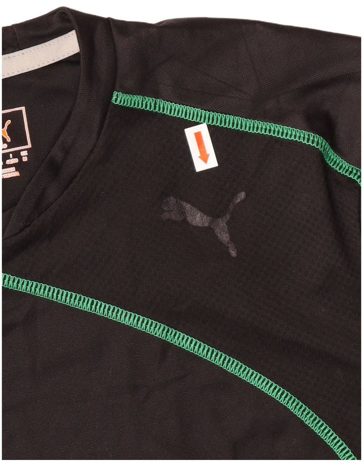 Camiseta masculina PUMA Top médio preto poliéster