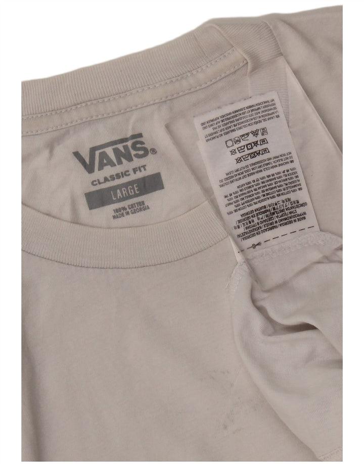 Camiseta VANS Masculina Classic Fit Top Grande Algodão Branco