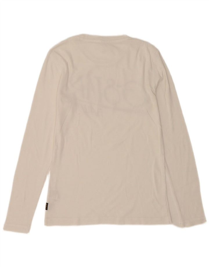 G-Star Mens Graphic Top Manga Longa Médio Algodão Branco