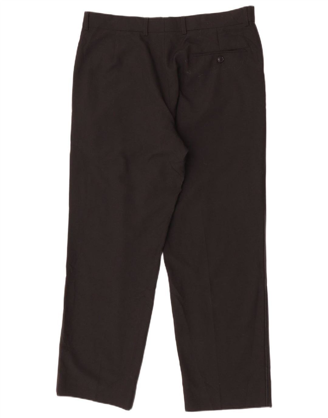Calça chino reta masculina Marks & Spencer W34 L29 poliéster preto