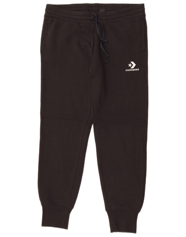 Calça de treino masculina Converse Joggers grande algodão preto