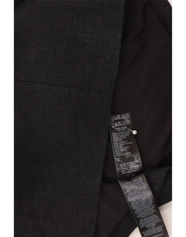 Colete feminino Marks & Spencer Reino Unido 10 pequeno linho preto