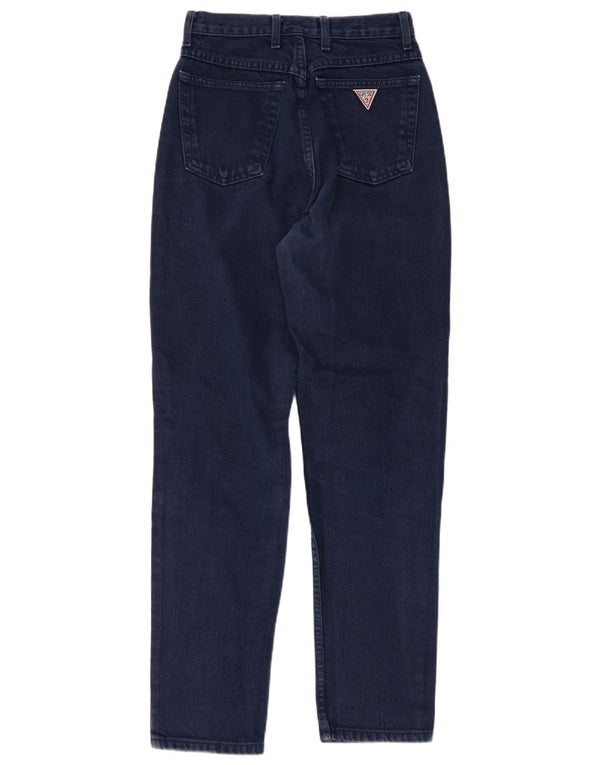 Guess Calça jeans feminina cintura alta cônica W26 L29 algodão azul marinho