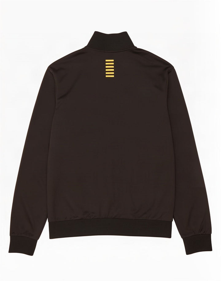 Emporio Armani Mens Graphic Tracksuit Top Jacket Pequeno Poliéster Preto