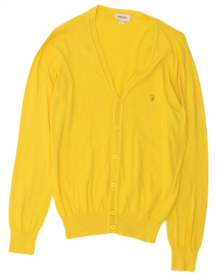 Suéter Cardigan Masculino Diesel Grande Algodão Amarelo