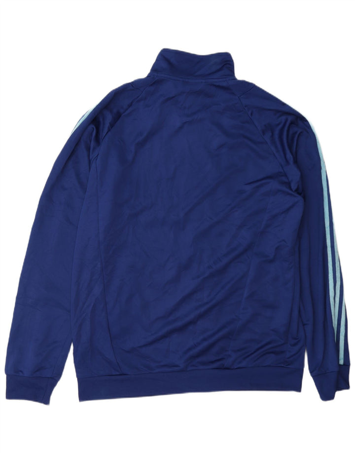 Adidas Mens Aeroready Tracksuit Top Jaqueta Grande Azul Colorblock Poliéster