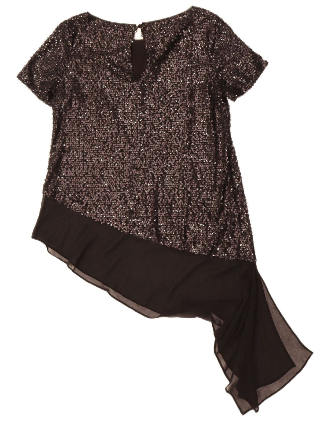 Blusa assimétrica feminina Coast UK 12 médio preto