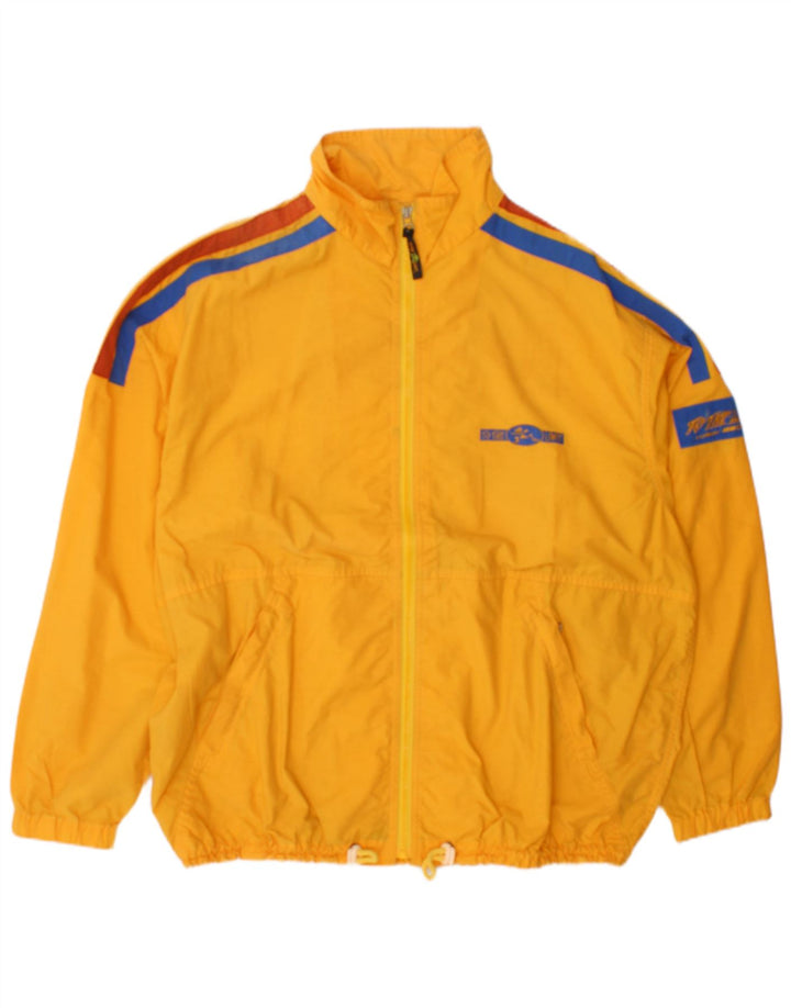 Mito Mens Treino Top Jaqueta Grande Algodão Colorblock Amarelo