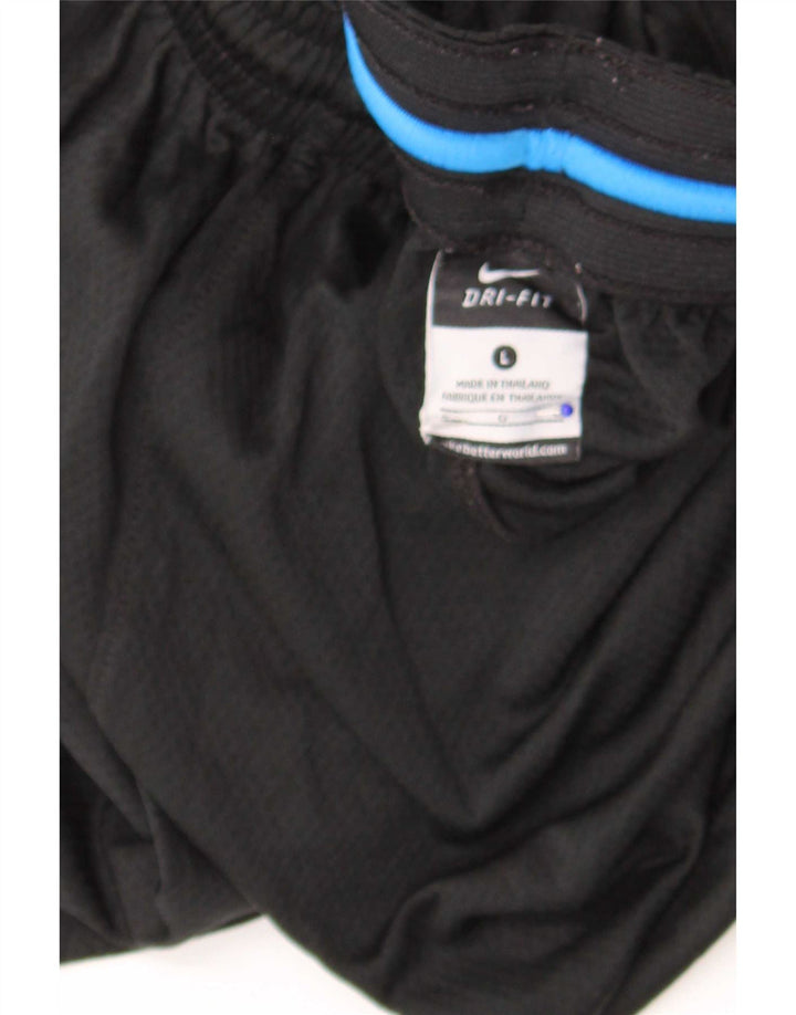 Shorts esportivos masculinos Nike Graphic Regular grandes pretos em poliéster