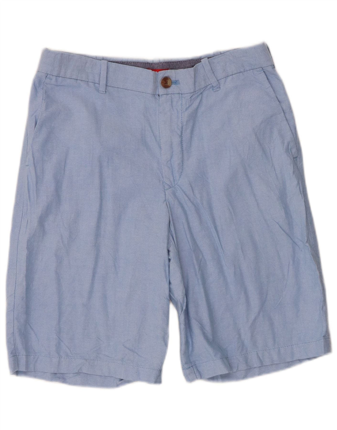 Izod Mens Chino Shorts W30 Algodão Azul Médio