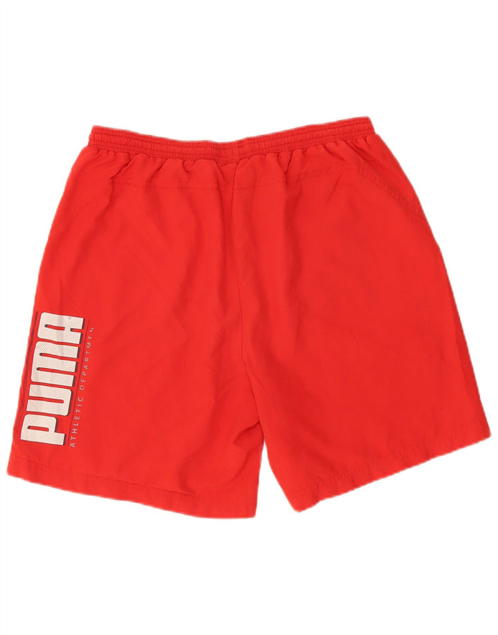 Shorts esportivos gráficos masculinos Puma grande poliéster vermelho