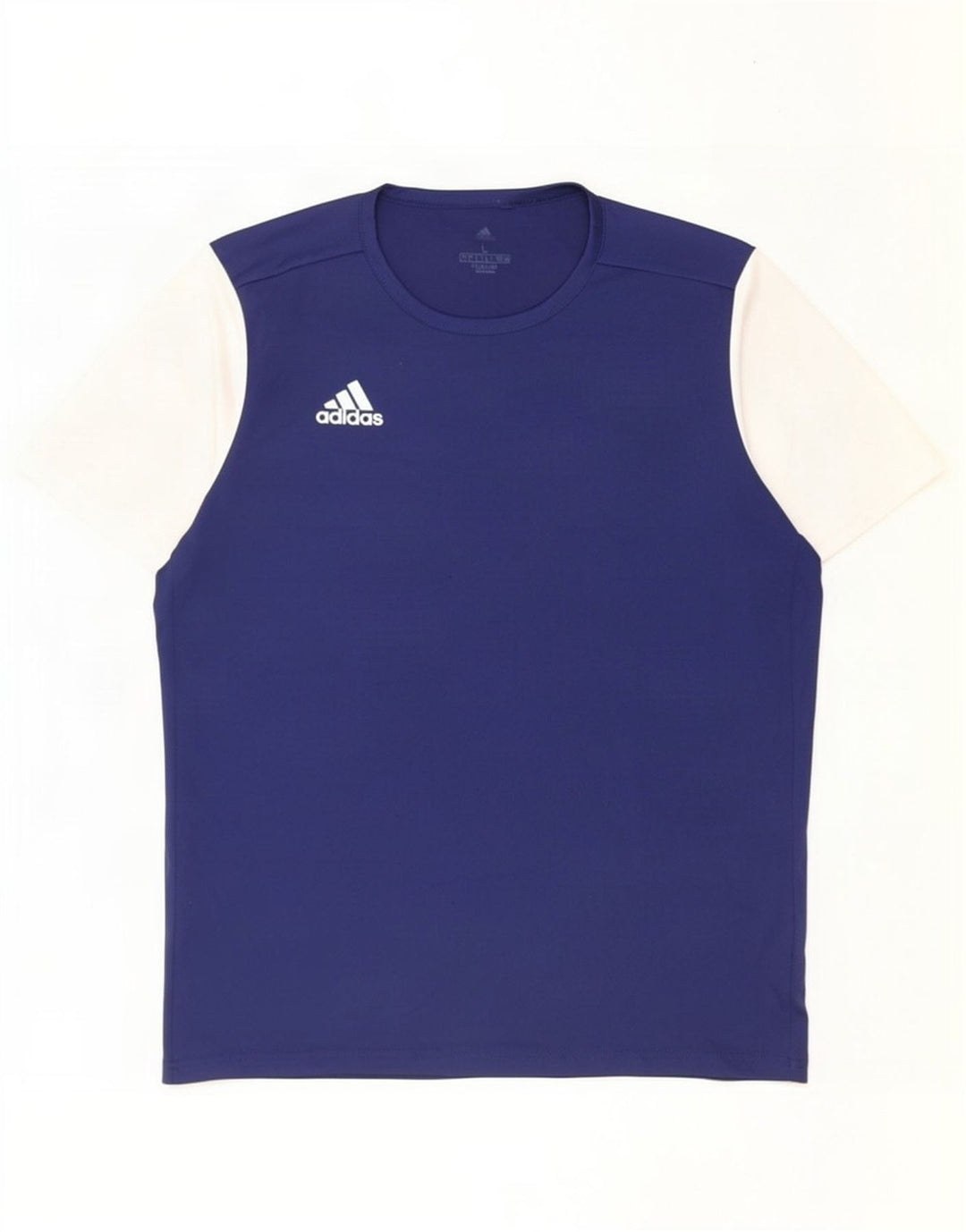 Camiseta Adidas Masculina Climalite Top Grande Azul Marinho Colorblock Poliéster