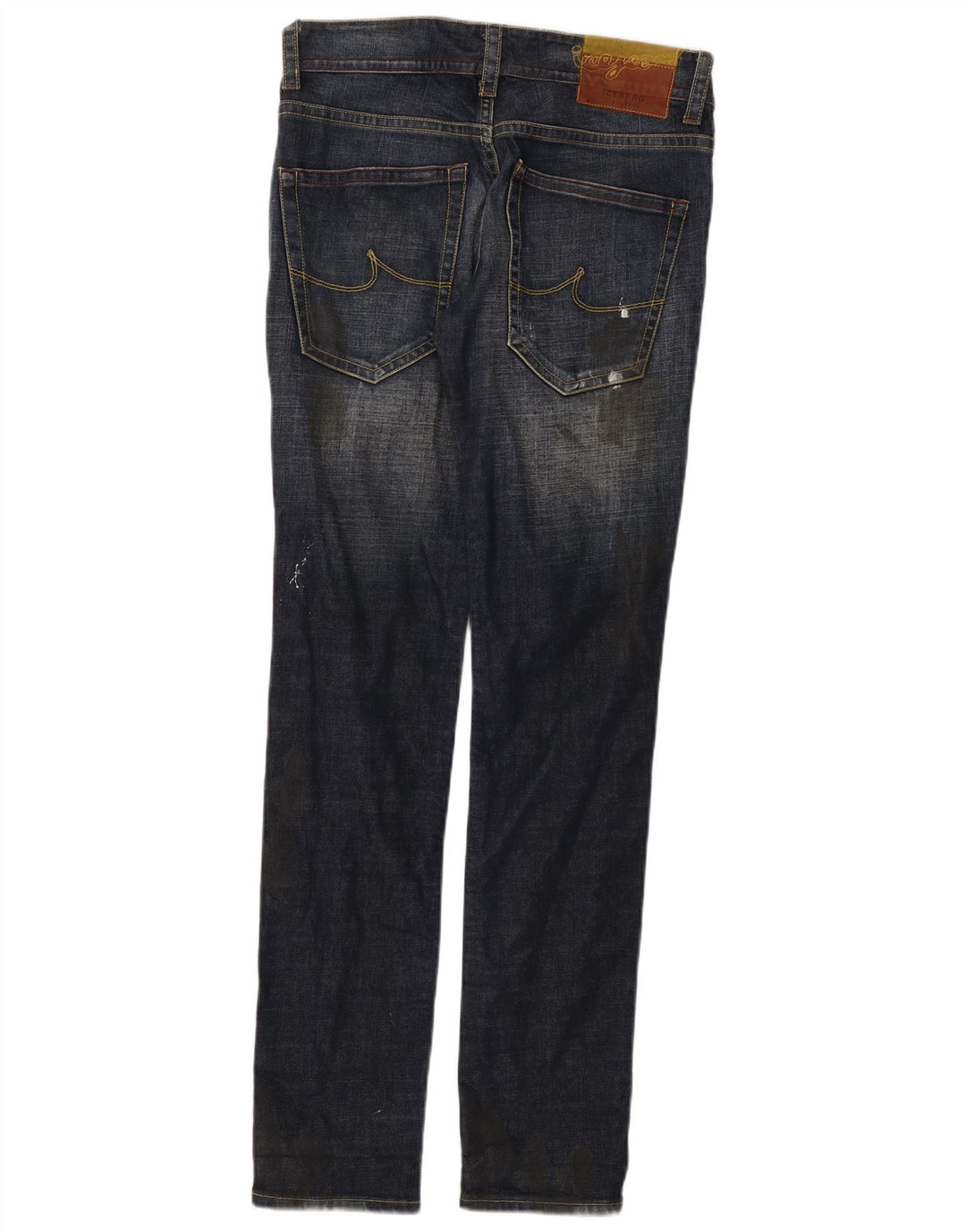 Iceberg Jeans Slim Feminino W31 L34 Azul Marinho Algodão