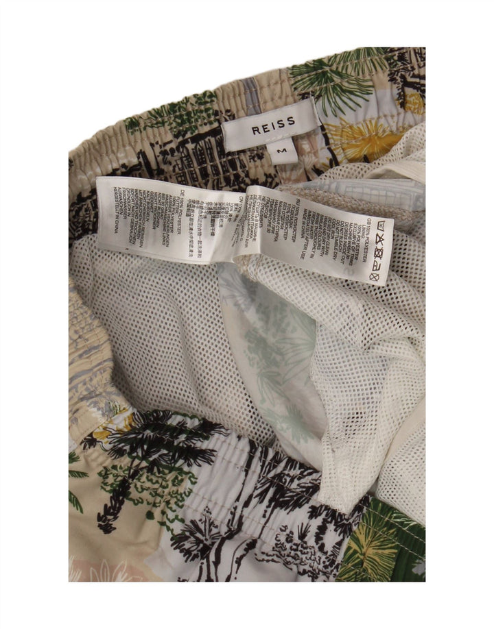 Reiss Shorts de natação masculino gráfico médio poliéster multicolorido
