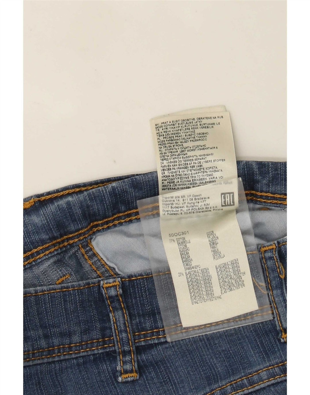 Wrangler masculino regular fit jeans reto W34 L32 algodão azul