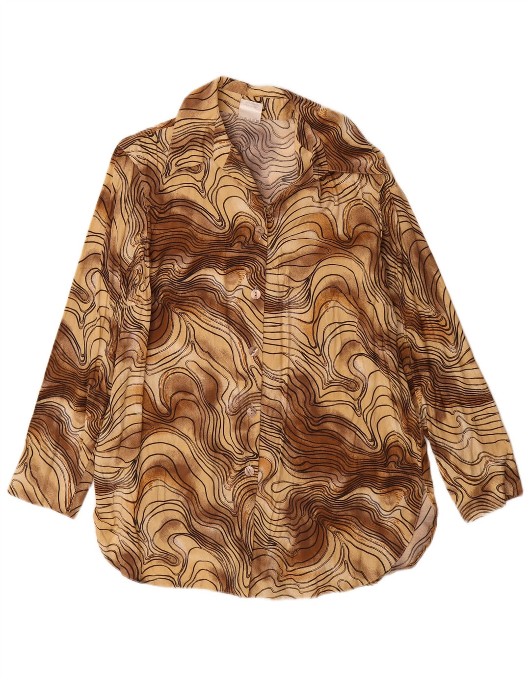 Blusa feminina Kohlhaas UE 40 médio marrom tie-dye viscose