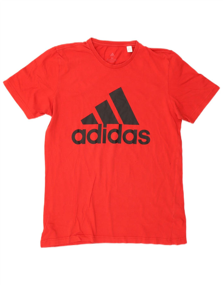 Adidas Mens Graphic T-Shirt Top Médio Algodão Vermelho