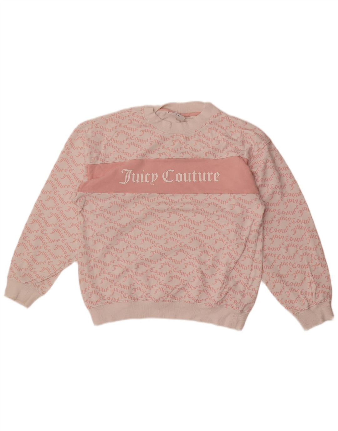 Moletom feminino Juicy Couture Jumper UK 14 médio branco colorblock