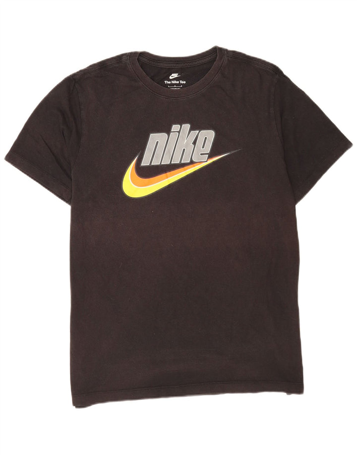Camiseta gráfica masculina Nike grande algodão preto