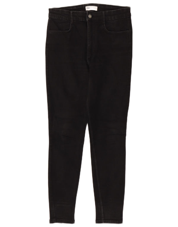 Calça jeans skinny feminina Zara EU 42 grande W32 L28 algodão preto