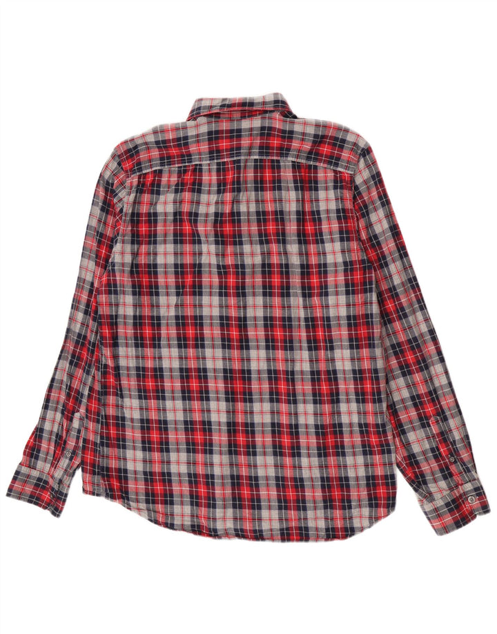 Camisa masculina de flanela Gap grande algodão xadrez vermelho