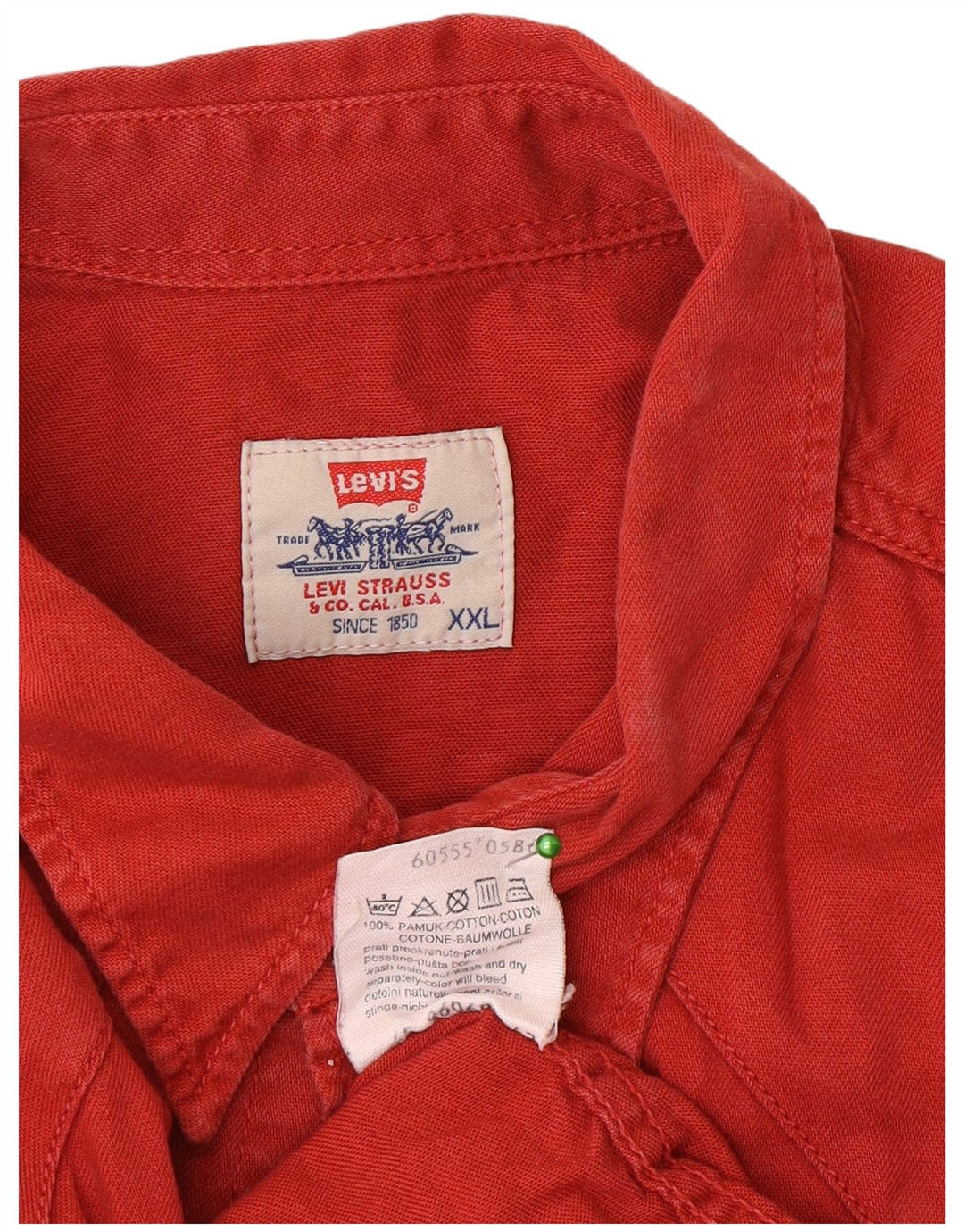 Camisa masculina Levi's 2XL algodão vermelho