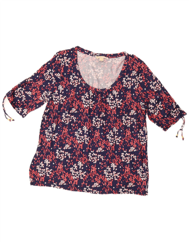 Blusa feminina MICHAEL KORS UK 18 XL azul marinho floral sintético