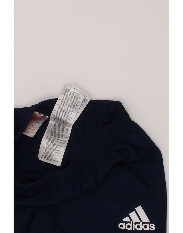 Shorts esportivos ADIDAS Leinster Rugby para meninos 5-6 anos azul marinho poliéster