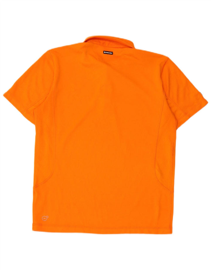 Camisa polo masculina Puma médio laranja poliéster