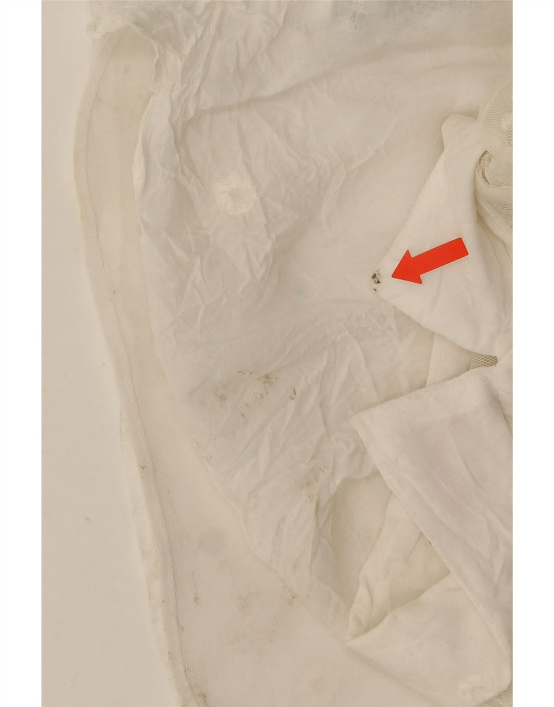 Blusa feminina Zara Trafaluc UK 14 poliéster floral branco médio