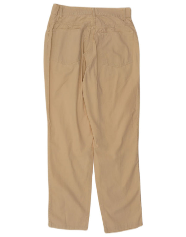 Calça casual feminina vintage afunilada IT 44 médio W28 L27 bege
