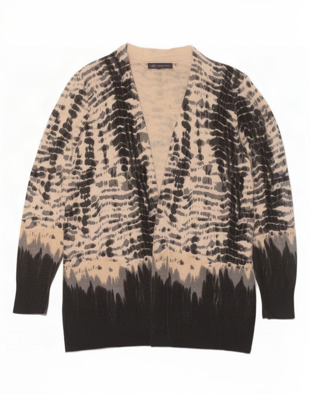 Suéter cardigã feminino Longline Marks & Spencer Reino Unido 16 grande multicolorido