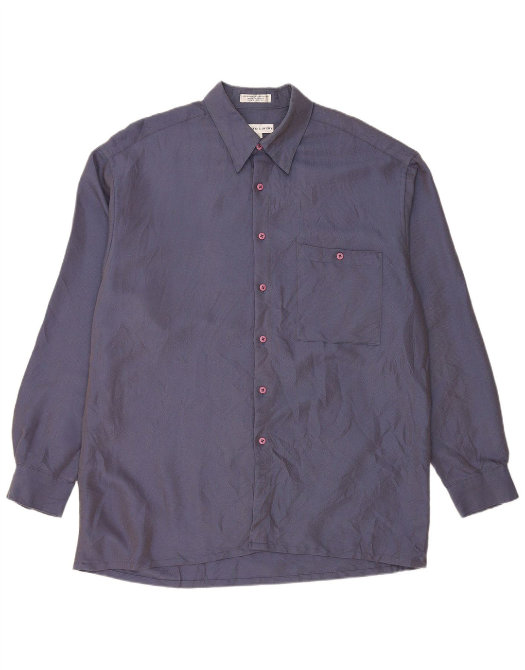Camisa masculina Pierre Cardin grande rayon geométrico azul