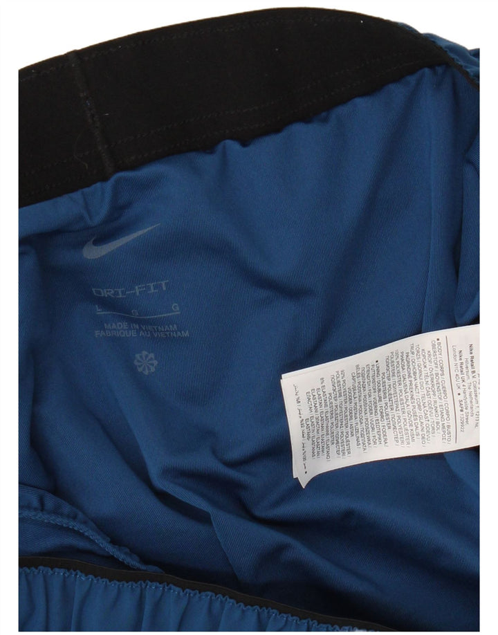 Shorts esportivos gráficos Nike Dri Fit masculino grande azul poliéster