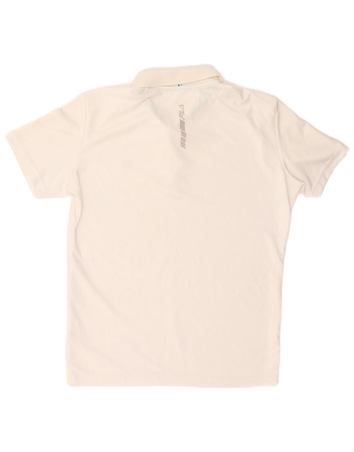 Camisa polo masculina FILA IT 52 grande poliéster branco